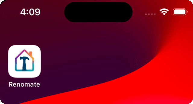 RenoMate icon on iPhone home screen